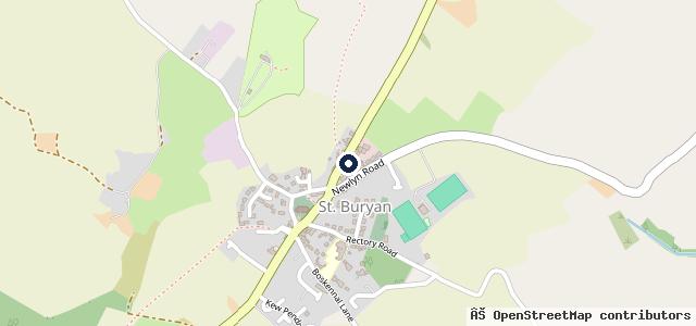 Map showing the location of St Buryan Farm Shop