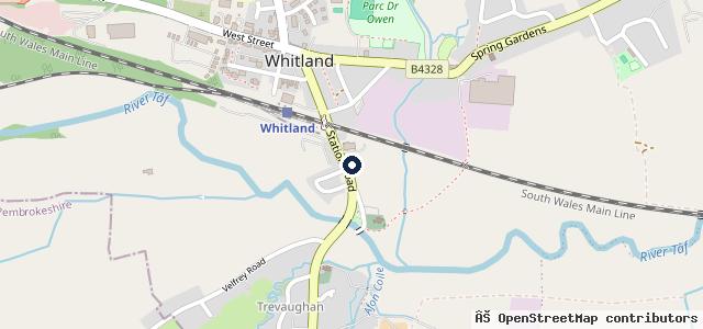 Map showing the location of Station Garage
