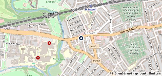 Map showing the location of Grays MOT & Services