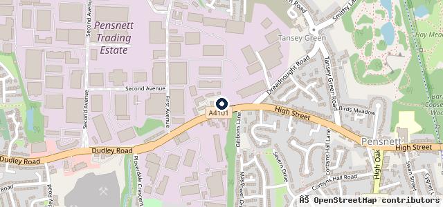Map showing the location of Vauxhall T Wall Garages Kingswinford