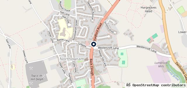 Map showing the location of Northowram Garage MOT and Service Centre