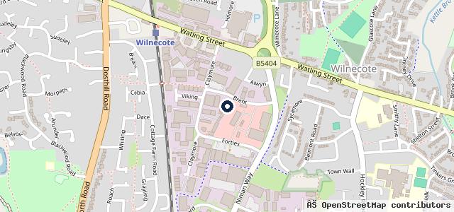 Map showing the location of ATS Euromaster Tamworth Retail