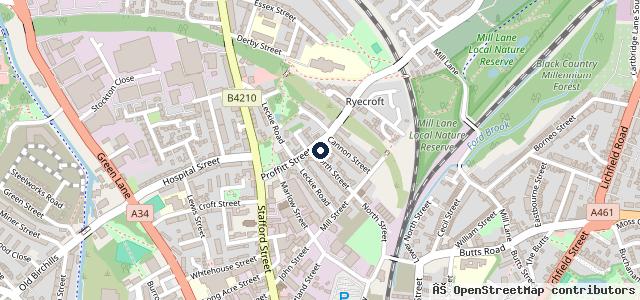 Map showing the location of Walsall MOT CENTRE