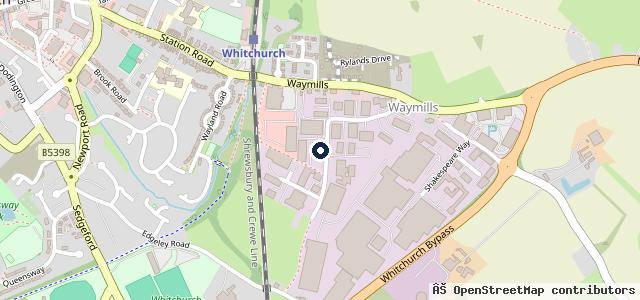 Map showing the location of We Just Mot Whitchurch