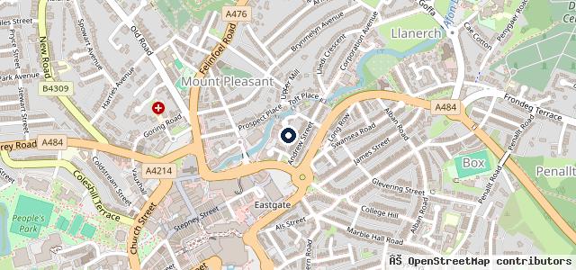 Map showing the location of Whites Mot Centre