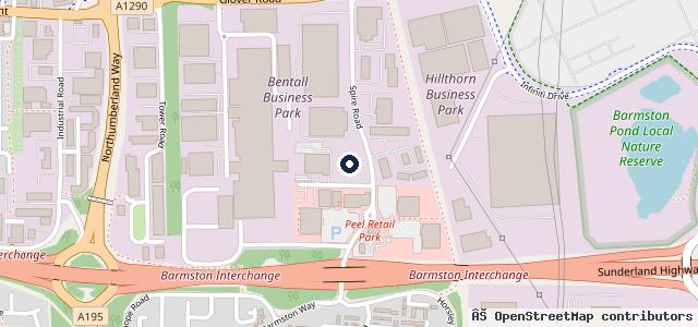 Map showing the location of Whitley Bay Motors