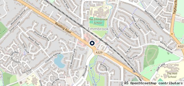 Map showing the location of Wokingham Mot And Service Centre