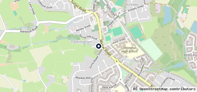 Map showing the location of Heenans Village Garage