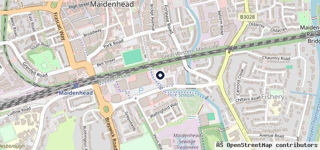 Map showing the location of Windrush Service Centre