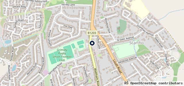 Map showing the location of Grimsby Cars Ltd