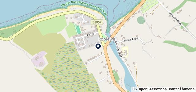 Map showing the location of Loch Ewe Service Station (Non-fuel)