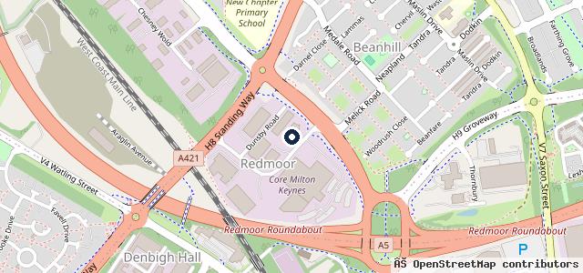 Map showing the location of Glyn Hopkin MG Milton Keynes