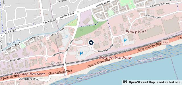 Map showing the location of Evans Halshaw Ford Hull