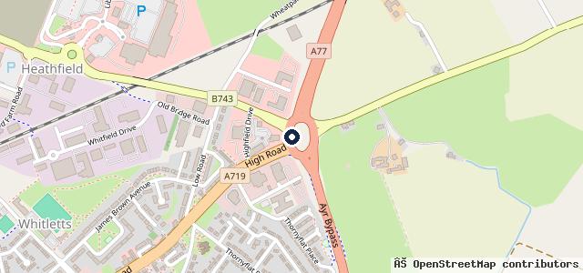 Map showing the location of Ayr Audi