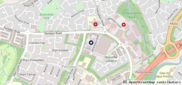 Map showing the location of Sinclair Jaguar Service Centre Cardiff