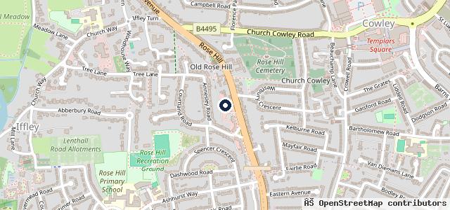 Map showing the location of Brayley Oxford Used Car Centre
