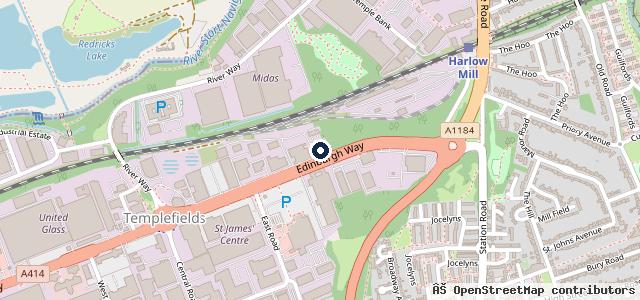 Map showing the location of CMC Hyundai Harlow