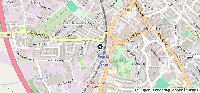 Map showing the location of Cowperthwaites Garage