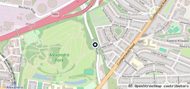 Map showing the location of Ford Transit Centre Glasgow
