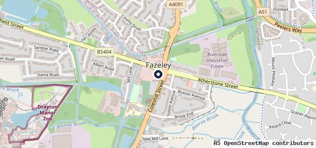 Map showing the location of Daves Mot Centre