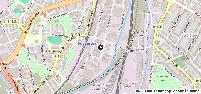Map showing the location of UNIT 5 - Duddeston MOT Centre LTD