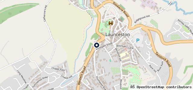 Map showing the location of East Cornwall Garage