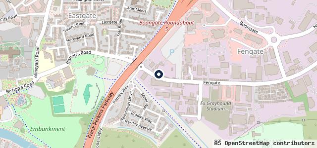 Map showing the location of Ellingworth Garage