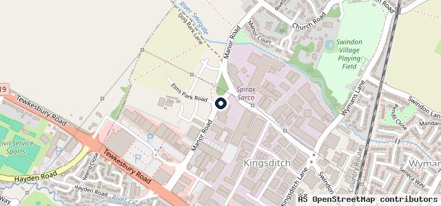 Map showing the location of Evans Halshaw Car Supermarket Cheltenham