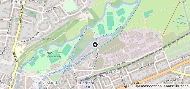 Map showing the location of Hertford Service Centre