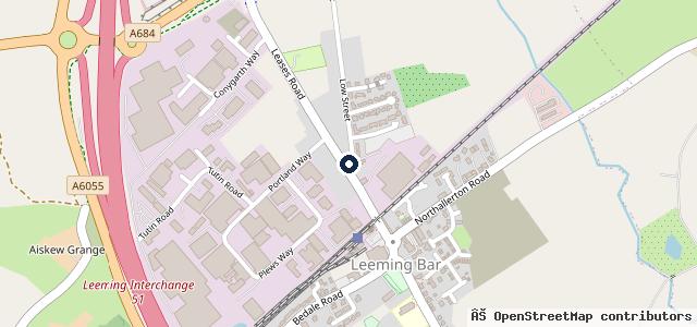 Map showing the location of R & F Nattrass - Leeming Bar Garage