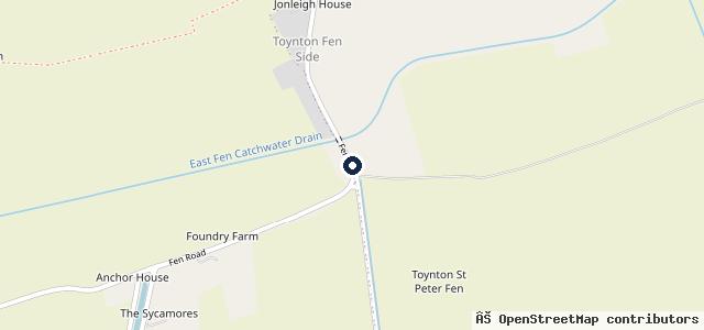Map showing the location of Fendyke Garage