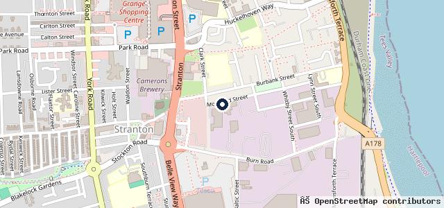 Map showing the location of Moreland Street Testing & Service Centre
