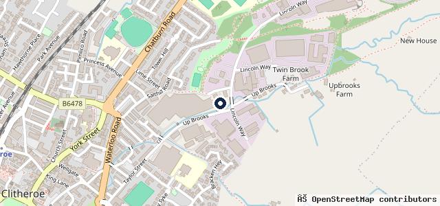 Map showing the location of GSF Car Parts (Clitheroe)