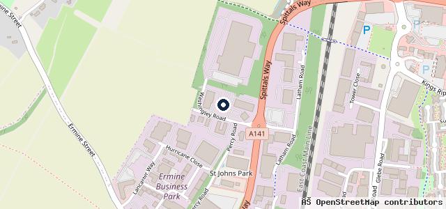 Map showing the location of Vindis Huntingdon Audi