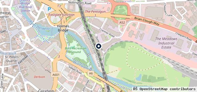 Map showing the location of Johns Garage