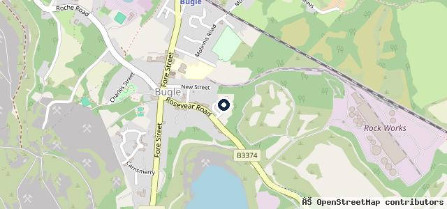Map showing the location of Bugle Mot & Auto Centre