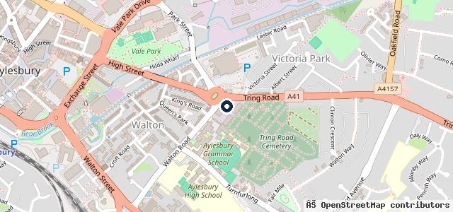 Map showing the location of Kwik Fit - Aylesbury