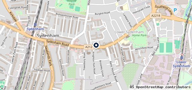 Map showing the location of Kwik Fit - London - Sydenham
