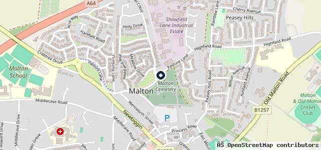 Map showing the location of Lowfield Garage