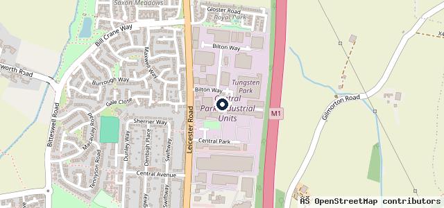 Map showing the location of Lutterworth MOT Centre