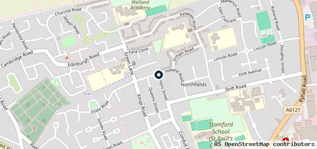 Map showing the location of Northfields Stamford Lincs | Stamford