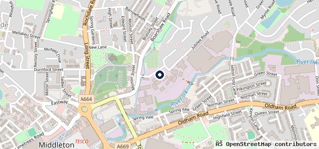 Map showing the location of Middleton MOT Centre