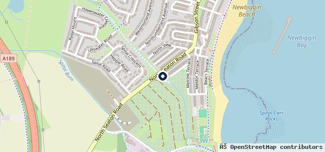 Map showing the location of Newbiggin Valeting & Tyre Centre