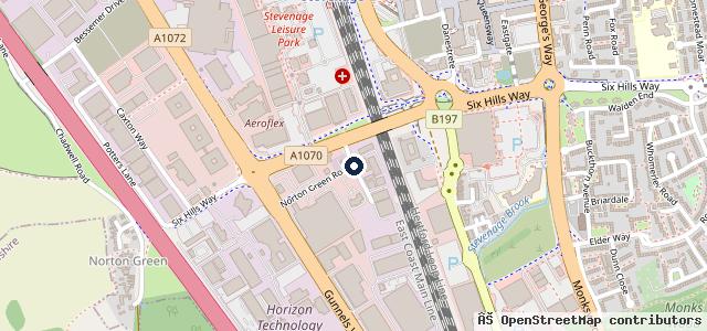 Map showing the location of Norton Green Car Centre