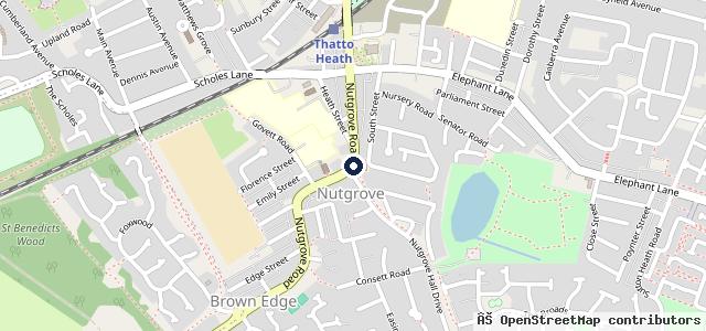 Map showing the location of Nutgrove MOT Centre