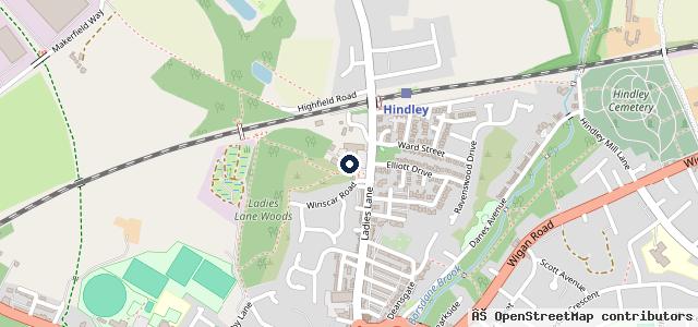 Map showing the location of Aspull Motor Vehicles