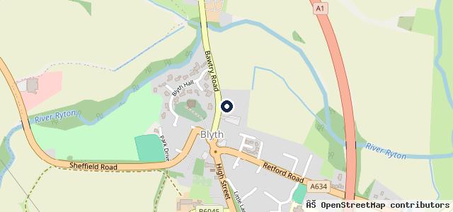 Map showing the location of Blyth Test Centre