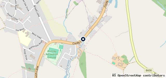 Map showing the location of Brinsley Garages