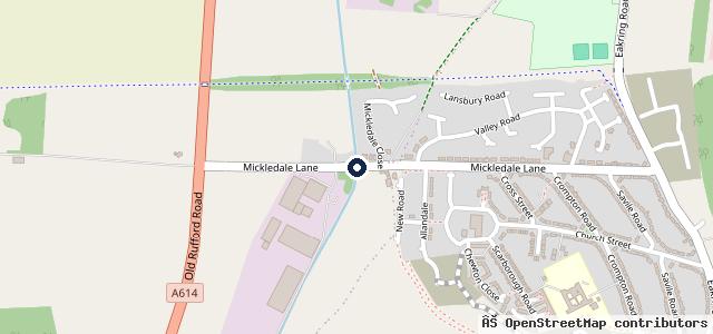 Map showing the location of Brookside Garage