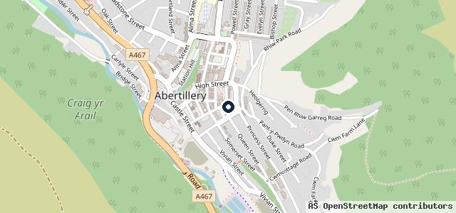 Map showing the location of Collier's Garage and MOT Centre